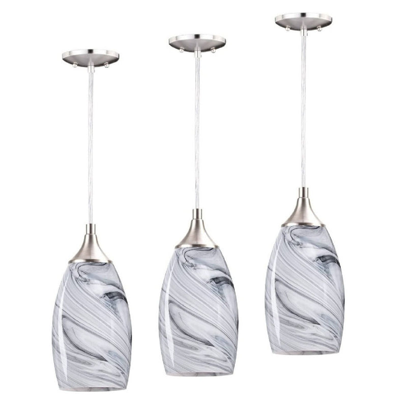 Modern Light Luxury Simple Marble Long Barrel 1-Light Pendant Light