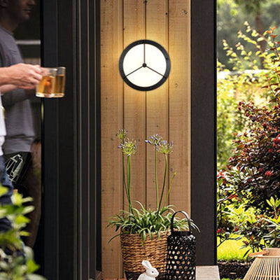 Modern Minimalist Waterproof Aluminum Acrylic Circle Round LED Outdoor Wall Light For Garden