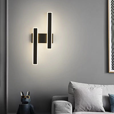 Modern Minimalist Geometric Strip Acrylic Hardware LED Wall Sconce Lamp For Bedroom