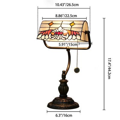 Traditional Tiffany Angel Wings Stained Glass Resin Iron 1-Light Table Lamp For Living Room