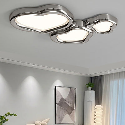 Modern Minimalist Heart Resin Acrylic LED Flush Mount Ceiling Light For Bedroom