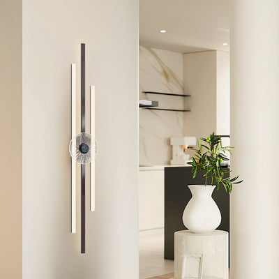 Modern Minimalist Long Strip Hardware Aluminum LED Wall Sconce Lamp For Living Room