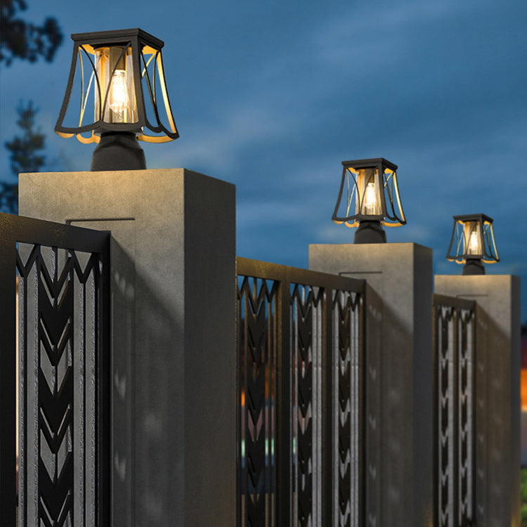 Modern Simplicity Solar Waterproof Stainless Steel Glass Column LED Landscape Lighting Outdoor Light For Garden