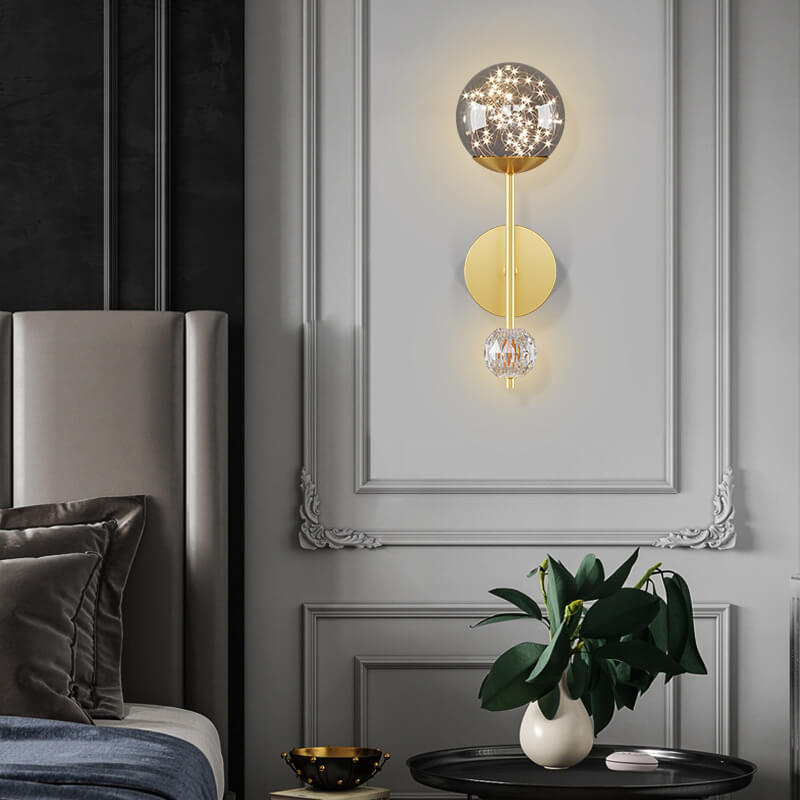 Contemporary Creative Iron Aluminum Balls LED Wall Sconce Lamp For Bedroom