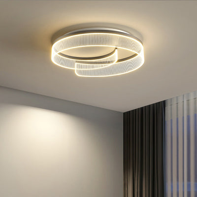 Modern Minimalist Round Acrylic Iron Aluminum LED Flush Mount Ceiling Light For Living Room