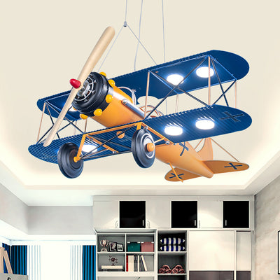 Lustre LED en acrylique avec matériel d'avion créatif contemporain pour chambre d'enfants 