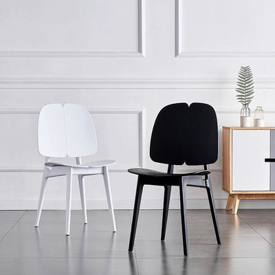 Modern Minimalist Square Frame PP Plastic Dining Chair Backrest For Dining Room