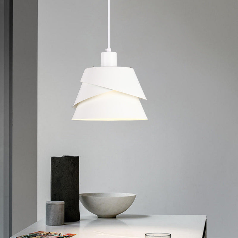 Modern Minimalist Round Iron 1-Light Pendant Light For Living Room