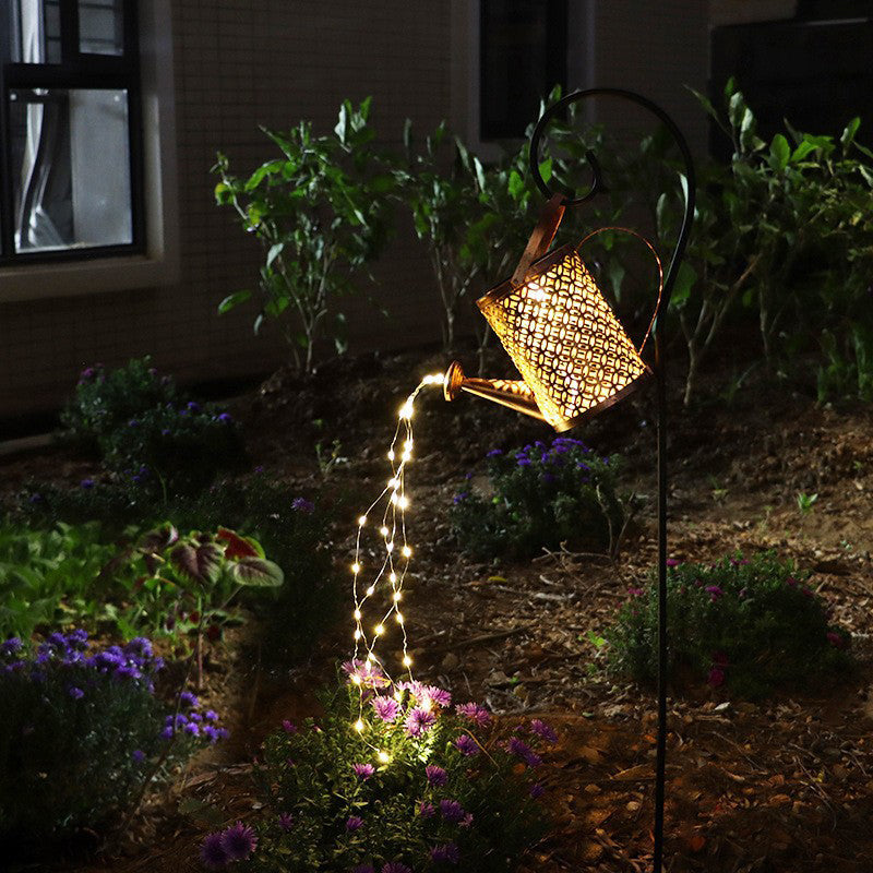 Contemporary Creative Solar Kettle Iron LED Outdoor Light For Garden