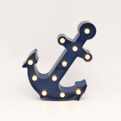 Scandinavian Modern Boat Anchor ABS Battery LED Wall Sconce Lamp