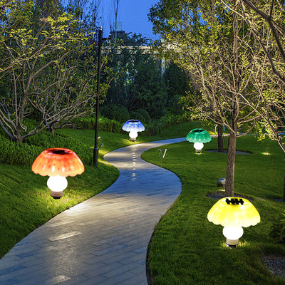 Solar Modern Creative ABS Mushroom LED Outdoor Landscape Light