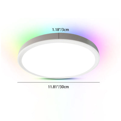 Modern Minimalist ABS Round Intelligent LED Flush Mount Ceiling Light