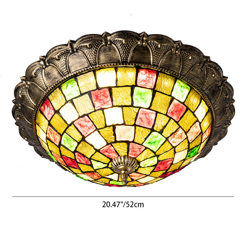 Modern Creative Personality Color Iron Circle LED Flush Mount Ceiling Light