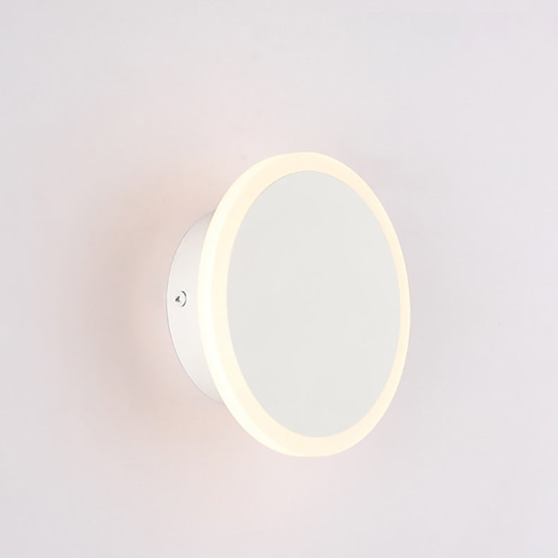 Modern Simplicity Rotatable Round Iron Acrylic LED Wall Sconce Lamp For Bedroom