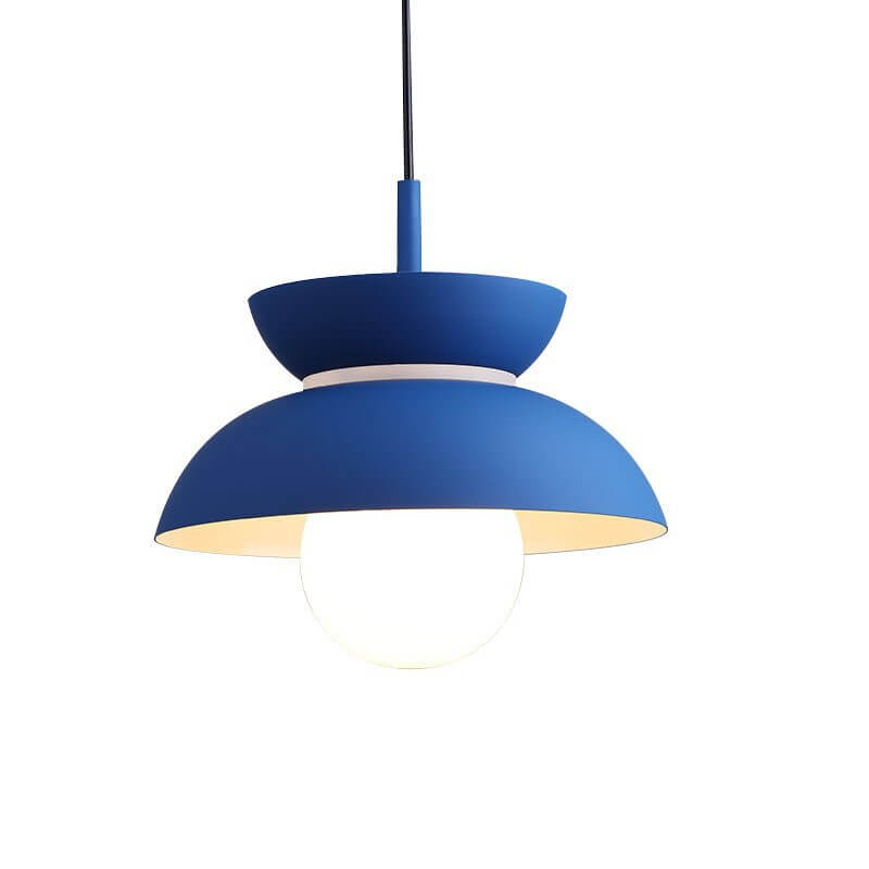 Nordic Minimalist Color Solid Aluminum 1-Light Pendant Light