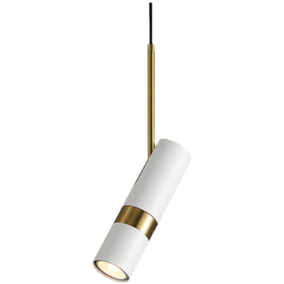 Contemporary Nordic Simplicity Metal Long Barrel 1-Light Pendant Light For Bedroom