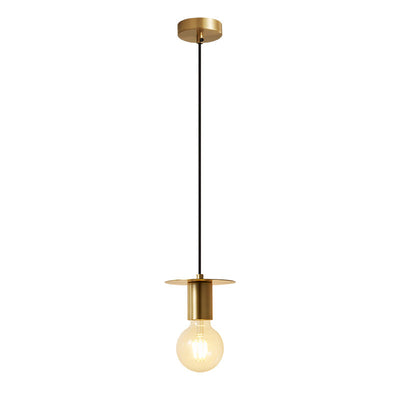 Modern Minimalist Half Round Begs Round Copper 1-Light Pendant Light For Living Room