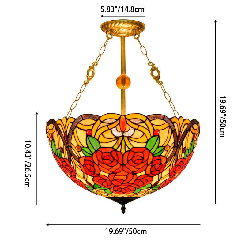 Lustre moderne à 3/4 lumières en verre et cuivre, oiseau orbe du milieu du siècle, lumière d&