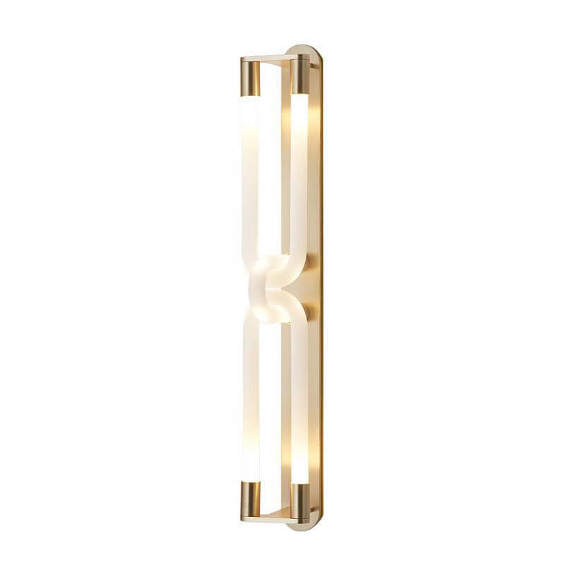 Nordic Light Luxury Golden White Tube LED Wall Sconce Lamp