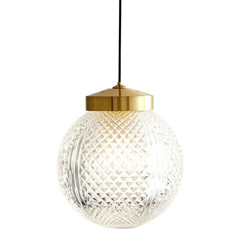 Nordic Light Luxury Simple Glass Ball 1-Light Pendant Light