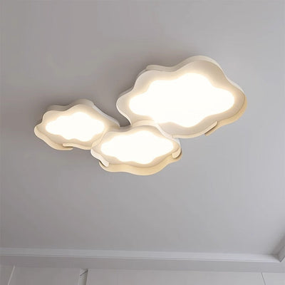 Modern Simplicity Iron PE Wavy Shape LED Flush Mount Ceiling Light For Living Room