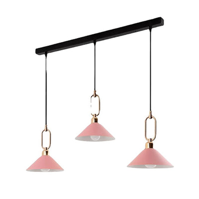 Modern Macarons Umbrella Shade 1/3-Light Metal Ring Pendant Light