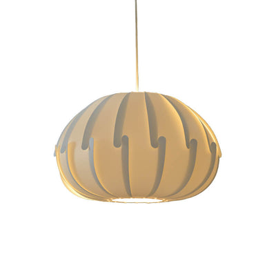 Modern Minimalist White Pumpkin Design PVC 1-Light Pendant Light