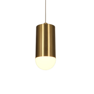 Modern Simplicity Aluminum Cylinder 1-Light Pendant Light For Bedroom