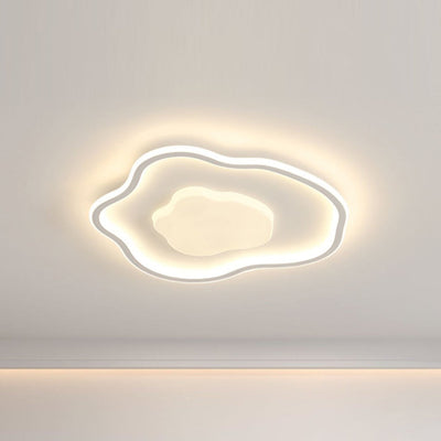 Modern Minimalist Cloud Shape LED Flush Mount Ceiling Light For Bedroom