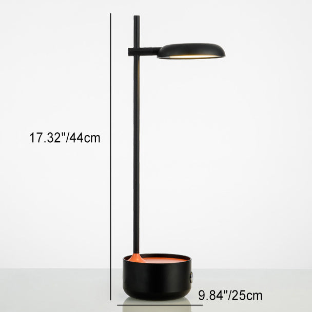 Modern Minimalist Round Metal LED Table Lamp For Living Room