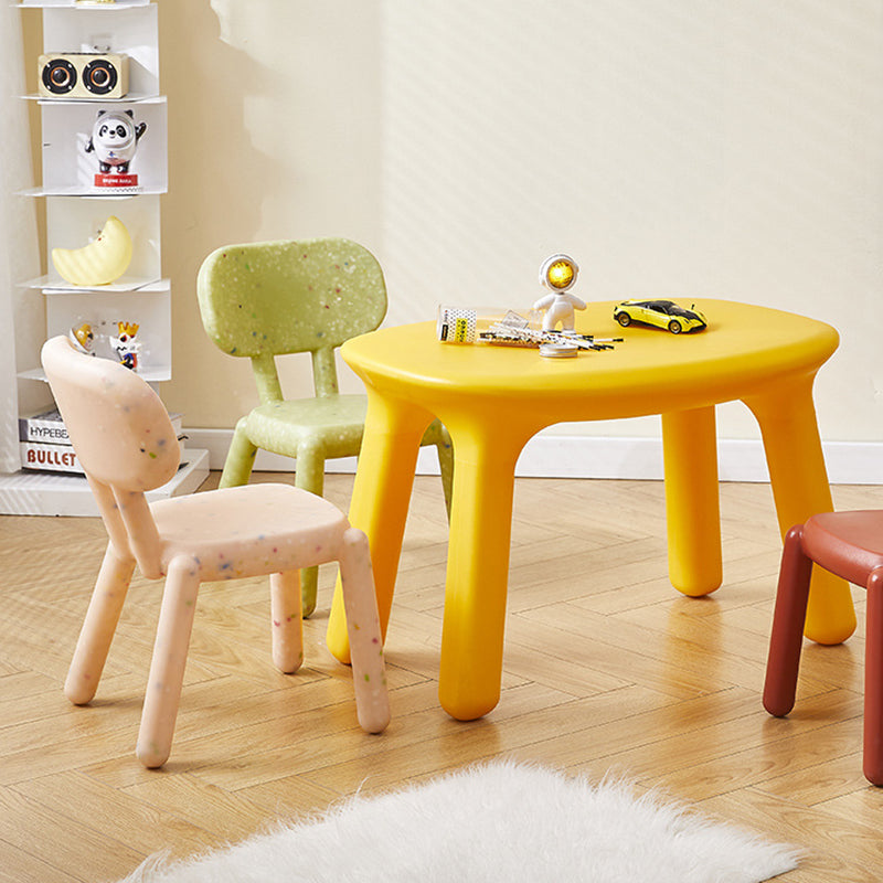 Contemporary Nordic Square Plastic Cartoon Low Stool For Living Room