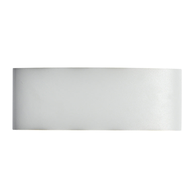 Modern Minimalist Waterproof Cylinder Rectangular Aluminium Iron Acrylic LED Wall Sconce Lamp For Outdoor Patio