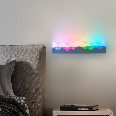 Modern Creative Wrought Iron Colorful Strip LED Wall Sconce Lamp