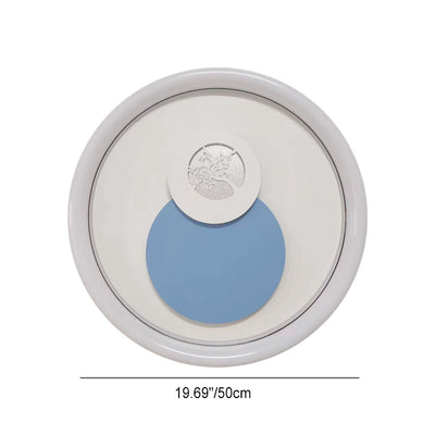 Modern Minimalist Round Gourd Acrylic PC LED Flush Mount Ceiling Light For Bedroom