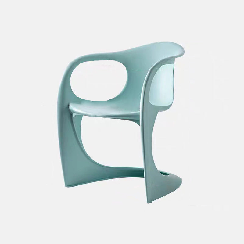 Contemporary Scandinavian Curved PP Plastic Chair Backrest Armrest For Living Room