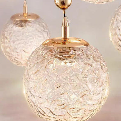 Traditional French Branching Magic Bean Orb Glass Hardware LED Chandelier For Bedroom