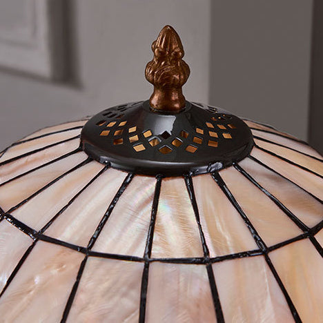 Contemporary Luxury Full Copper Bird Decoration Natural Shell Shade 2-Light Table Lamp For Home Office