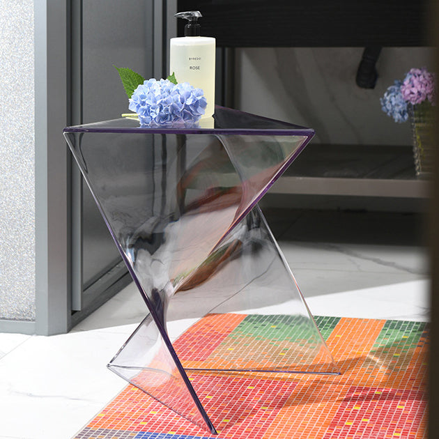 Modern Minimalist Irregular Triangle Plastic End Table For Living Room