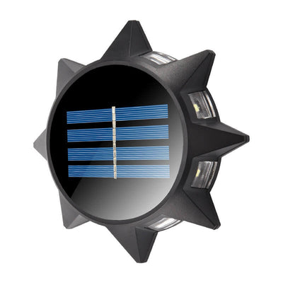 Outdoor Solar Octagonal Round ABS LED Wall Sconce Lamp