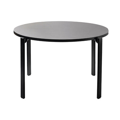 Contemporary Retro Round Wood Poplar Core Panel Dining Table For 2/4 Seats