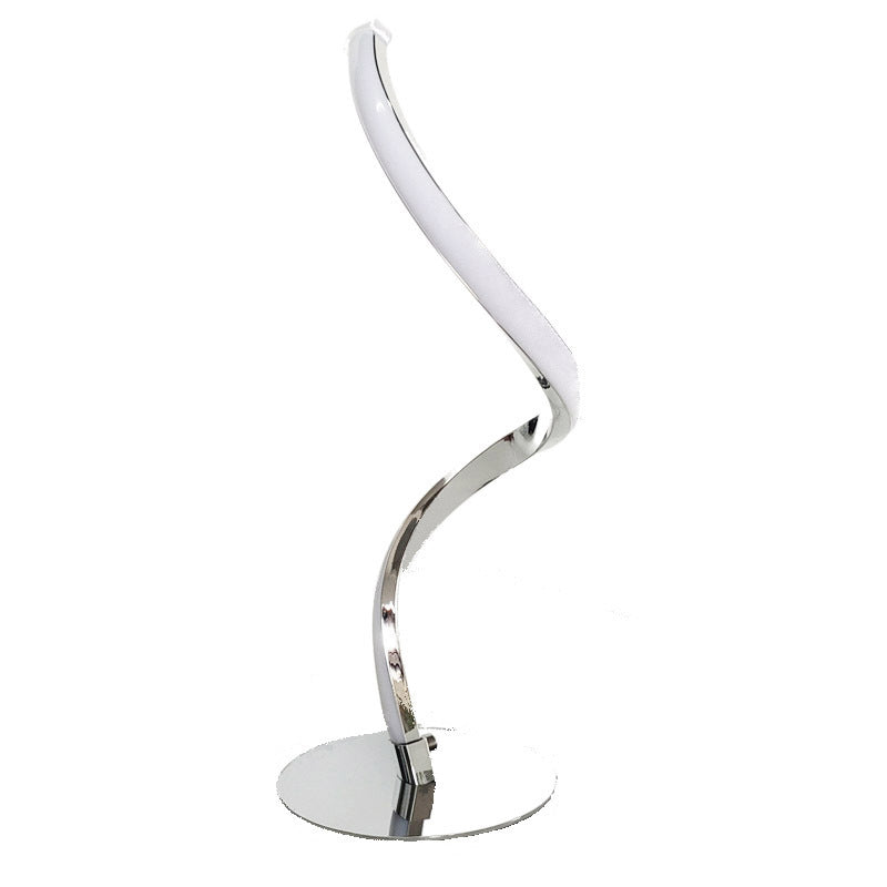 Modern Minimalist Iron Aluminum PVC Line LED Table Lamp For Study