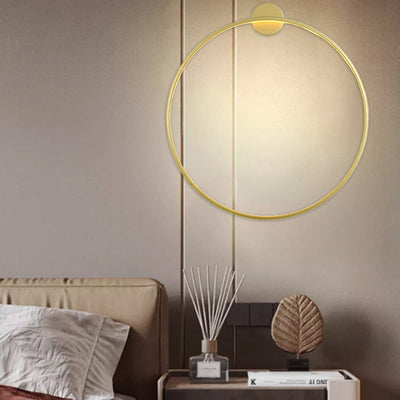 Modern Minimalist Aluminum Acrylic Round LED Wall Sconce Lamp For Bedroom