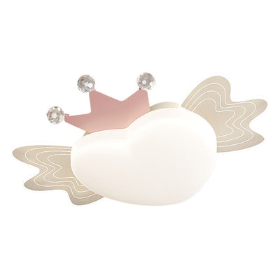 Modern Art Deco Airplane-Shape Heart-Shaped PE Iron LED Flush Mount Ceiling Light For Living Room