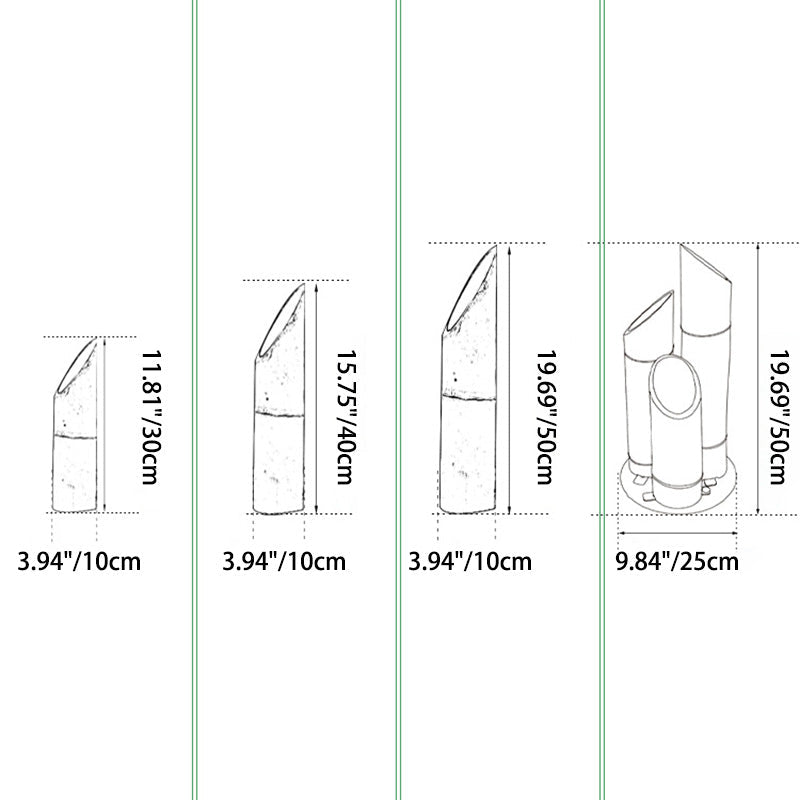 Contemporary Creative Waterproof Solar Resin Bamboo LED Landscape Lighting Outdoor Light For Garden