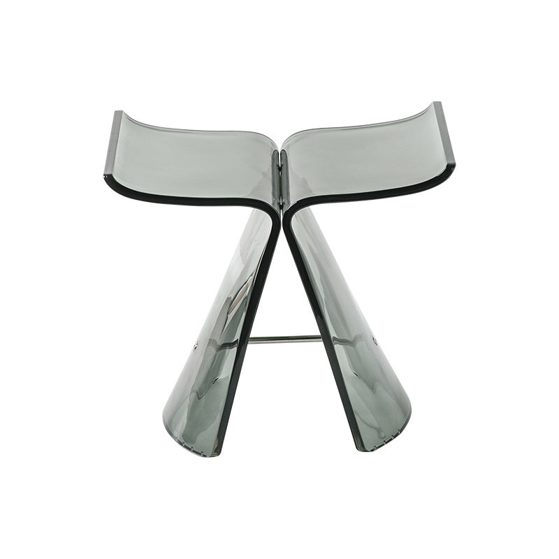 Contemporary Scandinavian PC Butterfly Shape Vanity Stool Backless For Living Room