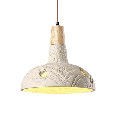 Traditional Rustic Vintage Concrete Discs 1-Light Pendant Light For Bedroom