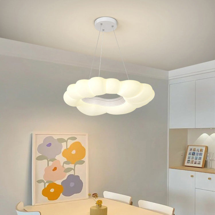 Contemporary Creative PE Cloud Shape Iron LED Pendant Light For Living Room