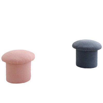 Contemporary Simplicity Mushroom Shape Velvet Pouf Footstool For Living Room