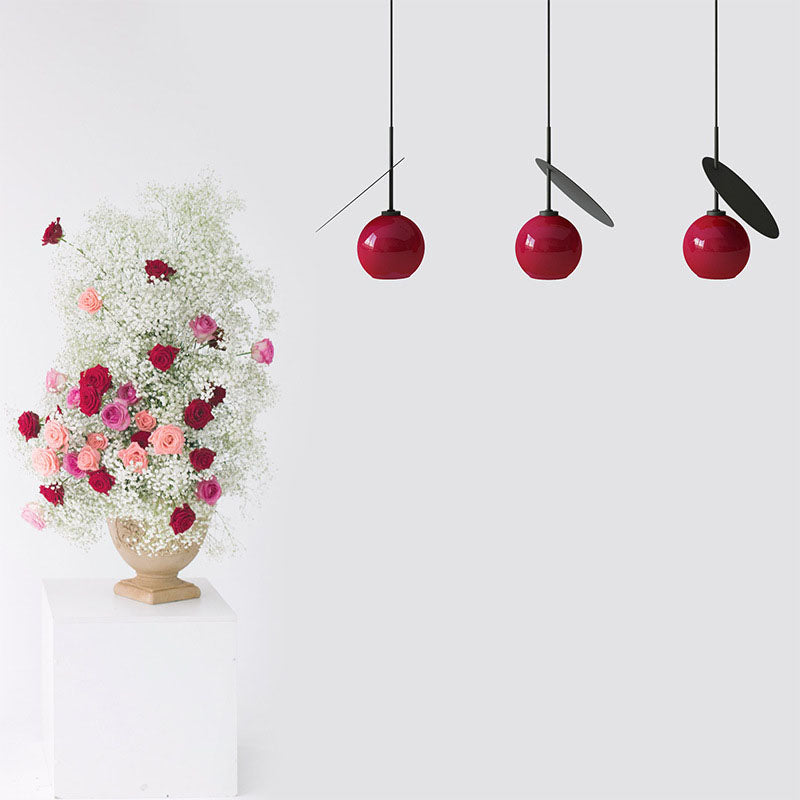 Modern Creative Cherry Glass Iron 1/2-Light Pendant Light