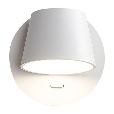 Contemporary Minimalist Dome Frosted Rotatable Aluminum LED Reading Wall Sconce Lamp For Bedroom